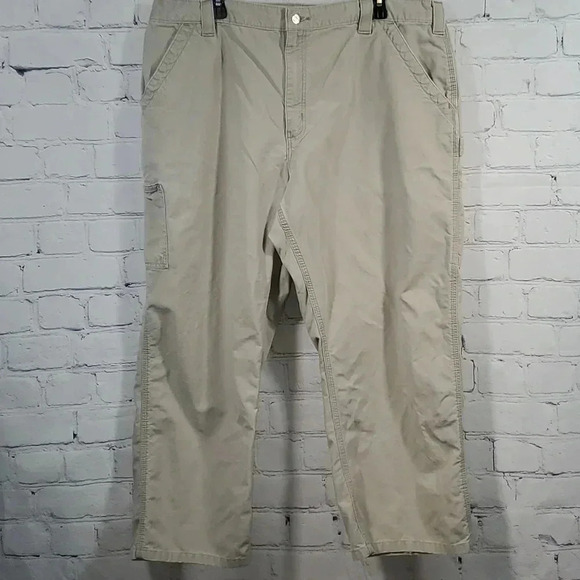 Carhartt Men's Loose Fit Canvas Utility Work Pant B151 Tan Size 42x30 RN 14806 - Picture 1 of 16
